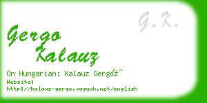 gergo kalauz business card